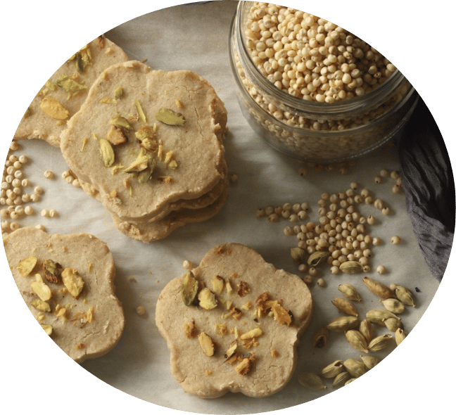 Sorghum Ghee Cookies with Pistachios